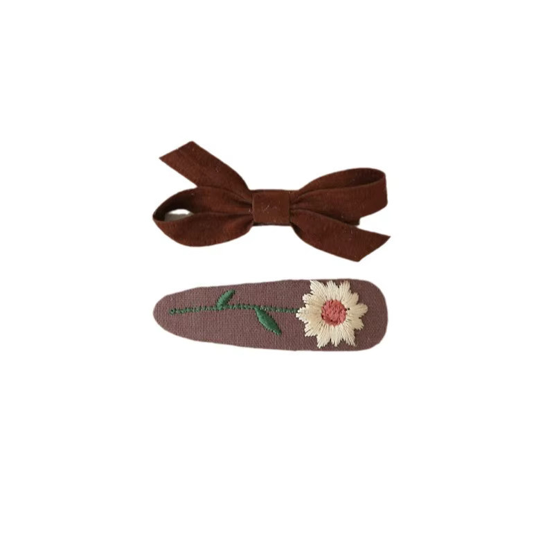 AITOUSHI Haarspangen, Blumen, Schleifen, Kinder, 2er Set - Bild 2