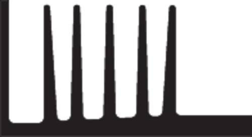 Fischer Elektronik Kühlkörper SK 107 75 SA in Schwarz, B/T/H: 75 x 46 x 25 mm, passend für TO-220 und TO-126 - Bild 1