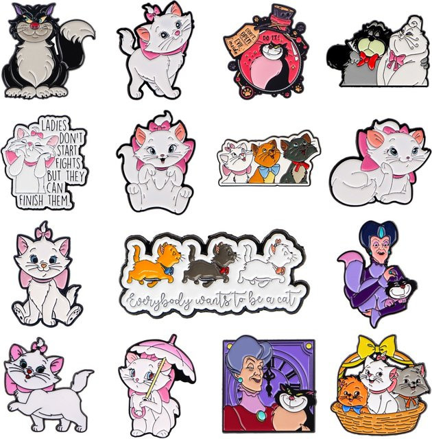 Disney Anstecknadel Katzen-Emaille, Bunt, Damen - Bild 1