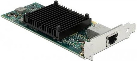 Delock 88511 PCI-Express Karte mit 10 Gbit/s RJ45 Ethernet LAN Anschluss in Schwarz - Bild 1