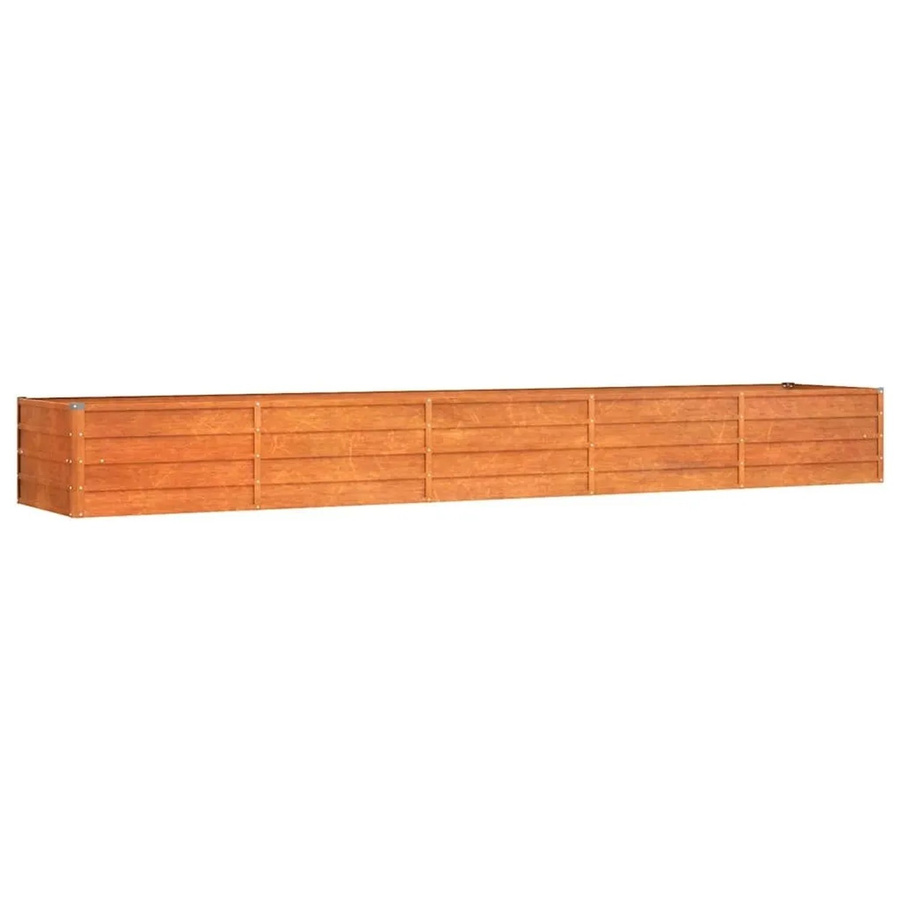 DELUKE Hochbeet ISAK aus Cortenstahl in Braun-antik, unten offen, B/T/H: 400 x 80 x 45 cm - Bild 2