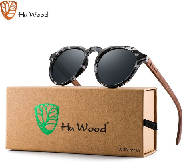 HU HOLZ GR8048 Sonnenbrille, Vollrand, Round, Unisex, polarisiert - Bild 1