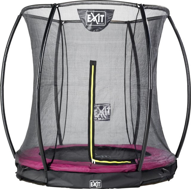 EXIT Silhouette Bodentrampolin mit Sicherheitsnetz in Rosa, Durchmesser: 183 cm - Bild 1