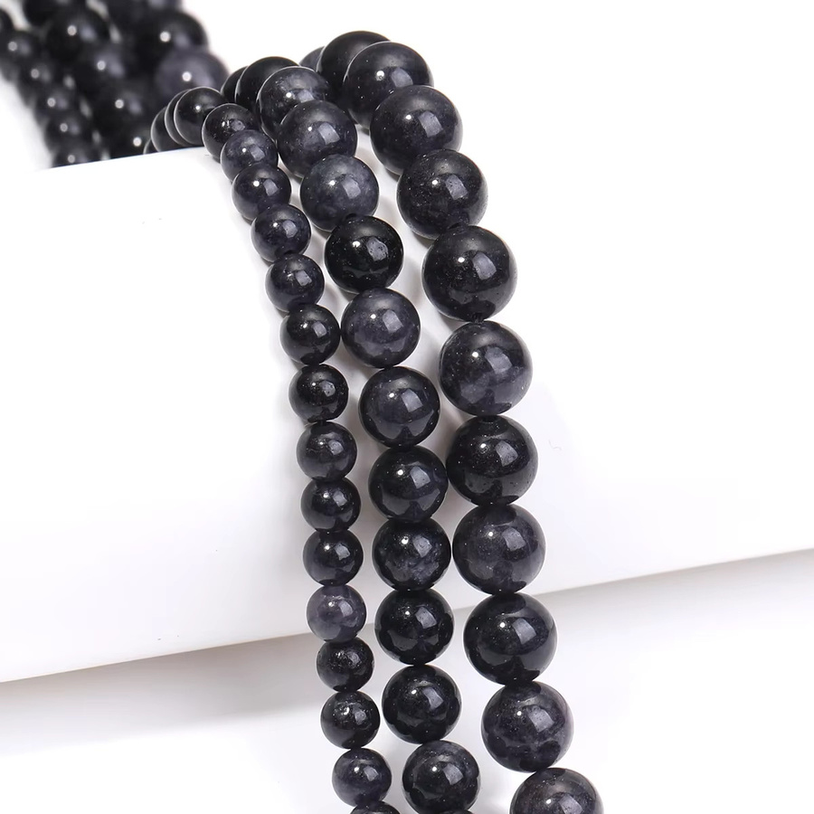 SANSWL Steinperlen, Schwarz, Diamant, Unisex, 15 Zoll - Bild 5