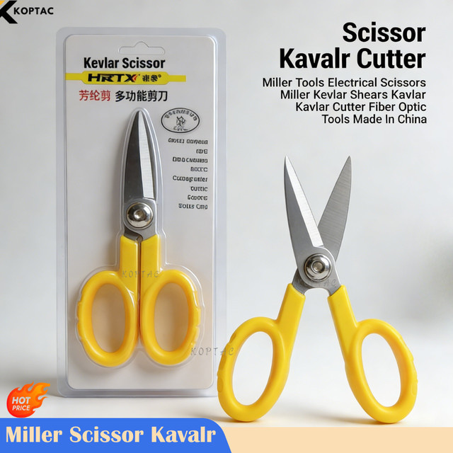 Miller Tools Elektriker-Scheren aus Kevlar in Gelb - Bild 1