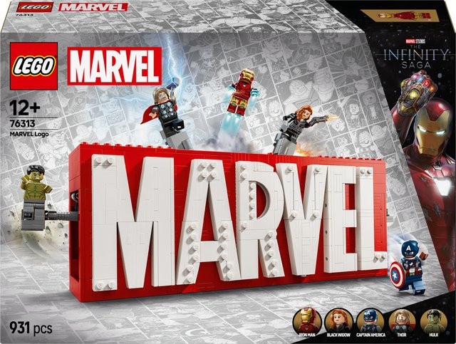 LEGO Marvel Super Heroes Marvel Logo & Minifiguren Konstruktionsspielzeug - Bild 1