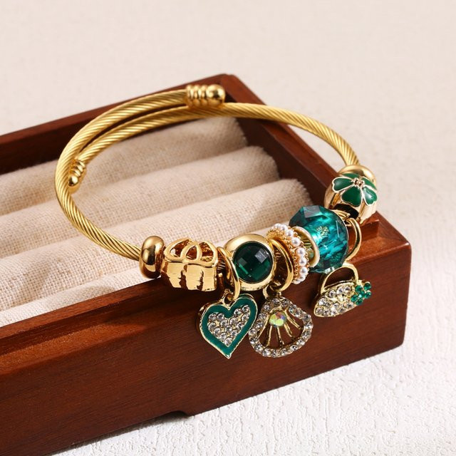 Panjiadora Armband, Edelstahl, Perle, Gold, Damen - Bild 1