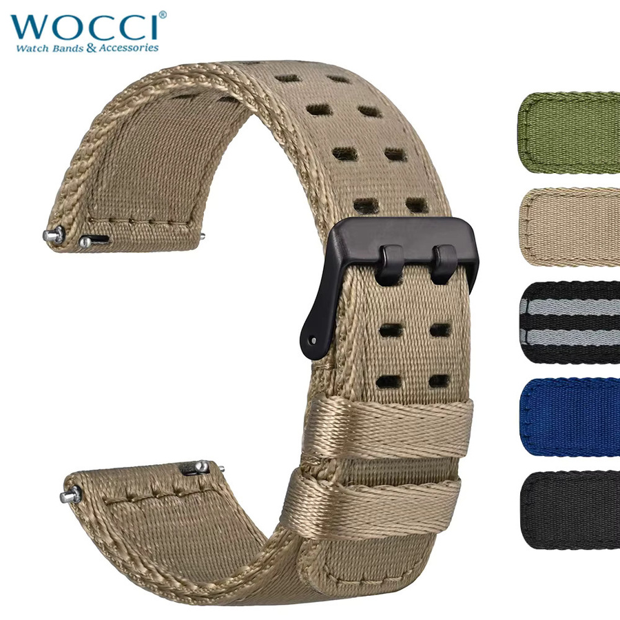 WOCCI Uhrenarmband Nylon, Edelstahl, Herren - Bild 5