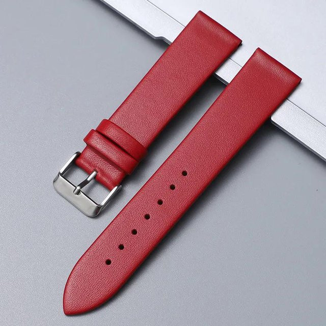 Foucsontop Uhrenarmband Leder, rot, Herren, 22 mm - Bild 1