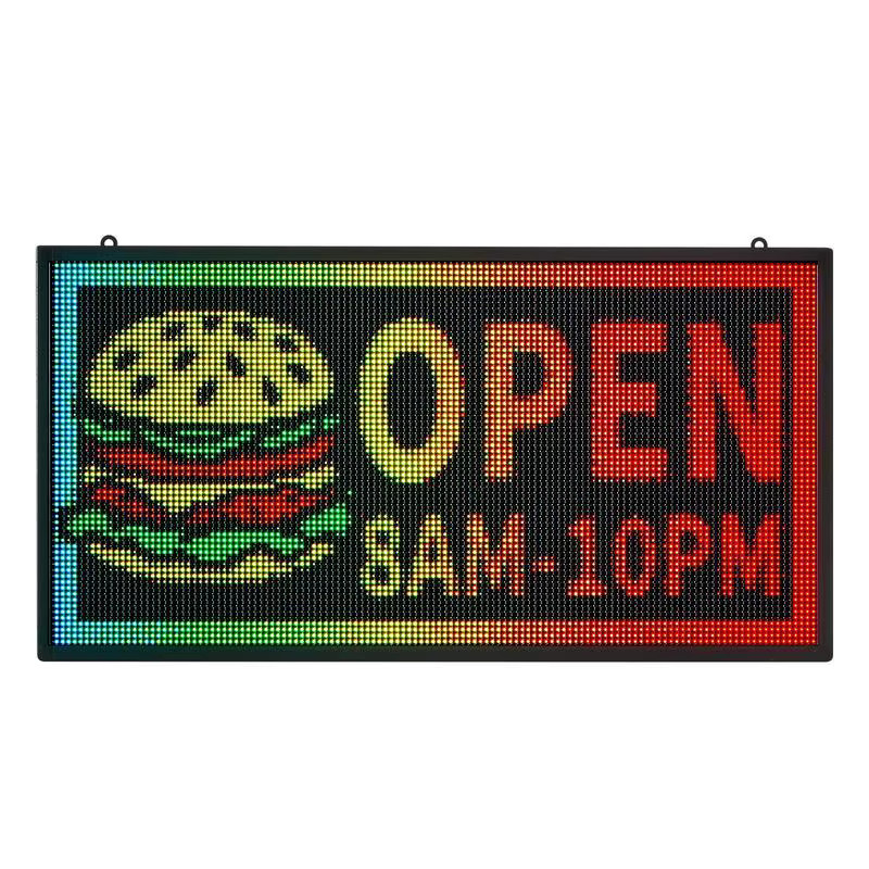 Programmierbares P10 LED-Schild mit Bluetooth-App-Steuerung, vollfarbiges flexibles digitales Lauftext-Panel in Schwarz, B/H/T: 67 x 35 x 5,5 cm - Bild 6