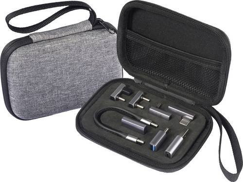 Renkforce USB-C Adapter Kit Set mit Tasche, USB 3.0 auf USB-C Verbindungskabel, Grau - Bild 1