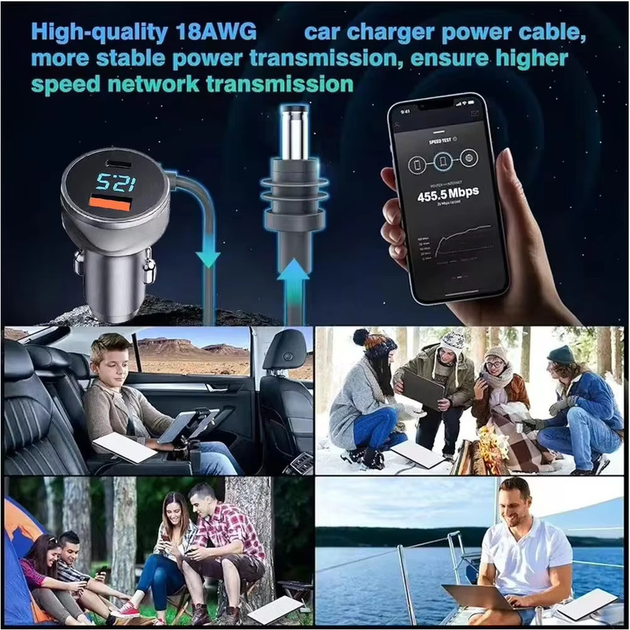 kebidumei Starlink Mini Ladekabel mit USB-C Anschluss für Zigarettenanzünder 12-24V zur Stromversorgung im Auto - Bild 6
