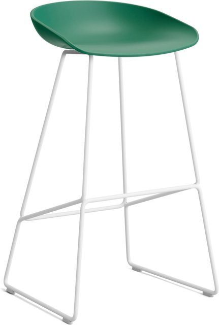 HAY About A Stool AAS 38 Hocker in Grün aus Stahl und Polypropylen - Bild 1