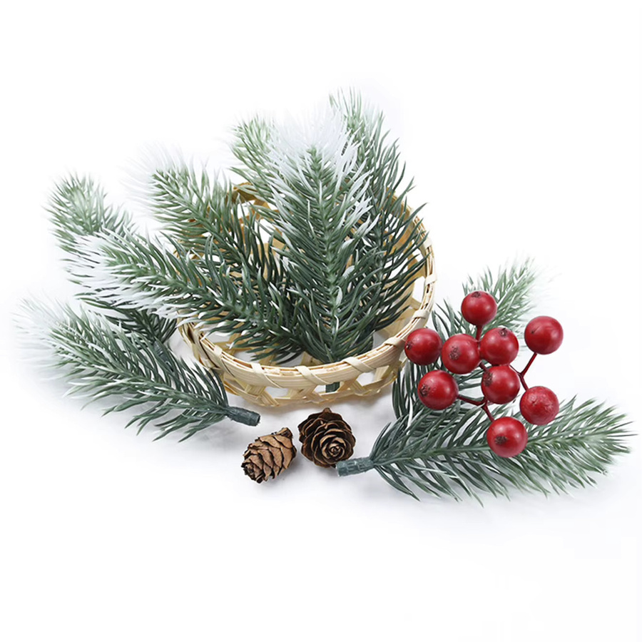 ZQCY Künstliche Tannennadeln in Grün aus Kunststoff für Weihnachtsbaumschmuck, Kränze und Dekorationen - Bild 1