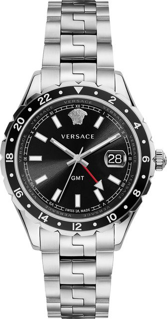 Versace Herrenuhr, Quarz, Edelstahl, Schwarz, 42 mm, 5 ATM - Bild 1