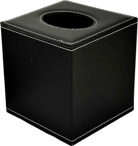 Deflecto Taschentuchboxhalter DEFTISSQU quadratisch aus Kunststoff in Schwarz - Bild 1