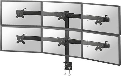Neomounts FPMA-D700D6 6-fach Monitorhalterung für 27 Zoll, Schwarz, VESA 75x75 mm - Bild 1