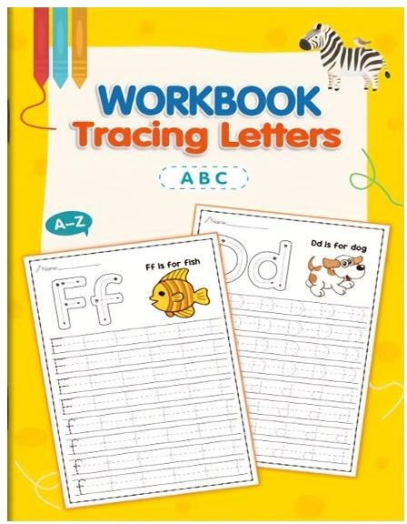 Yiran toy Kinder Alphabet Übungsbuch zum Erlernen der Handschrift mit bunten Lern- und Kreativaktivitäten für Kinder von 2 bis 5 Jahren - Bild 1