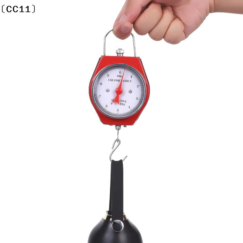 KuZHEN Mechanische Vintage Federwaage in Rot, Tragbare Hakenwaage für 5 kg bis 10 kg zum Aufhängen oder als Taschengepäckwaage - Bild 2