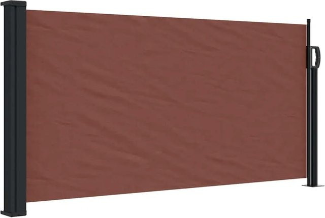 vidaXL Seitenmarkise ausziehbar Braun B: 500 cm, H: 100 cm - Bild 1