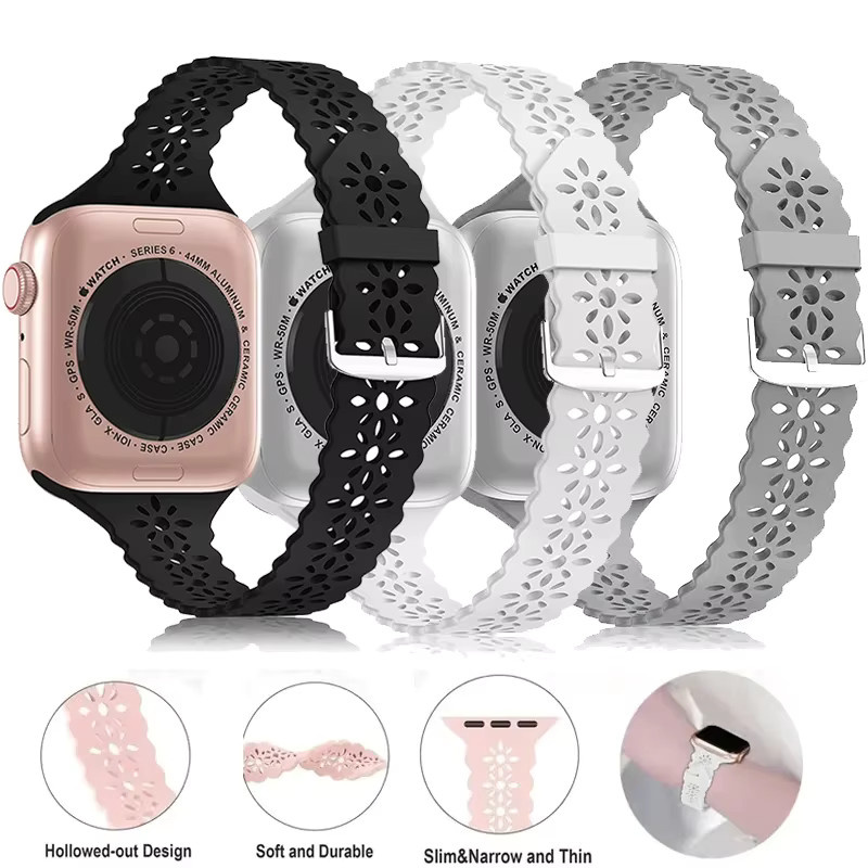 JBAILI Uhrenarmband Silikon, Schwarz, Unisex - Bild 1
