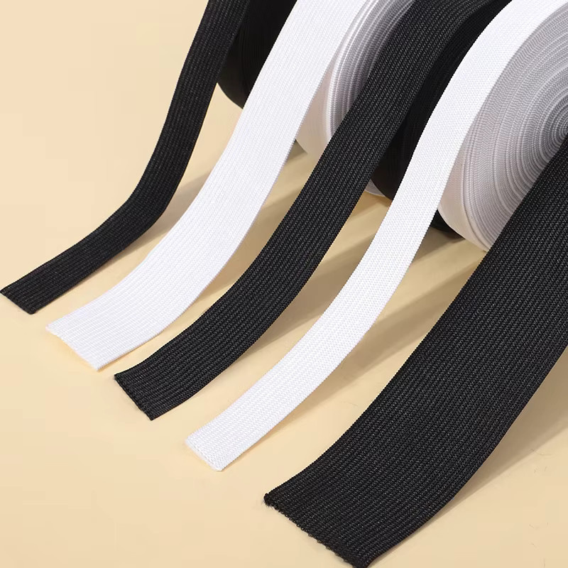 Hochelastisches gestricktes Stretchband in Schwarz, 4,5 m Länge, Breite: 0,6 bis 5 cm, zum Nähen von DIY-Kleidungsstücken, Hosen und Taschen - Bild 4