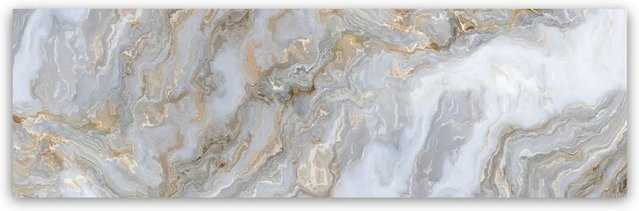 Walllux Küchenrückwand Marmor Gold in Steinoptik aus Alu-Verbund, B: 255 cm, H: 60 cm, Dicke: 3 mm - Bild 1