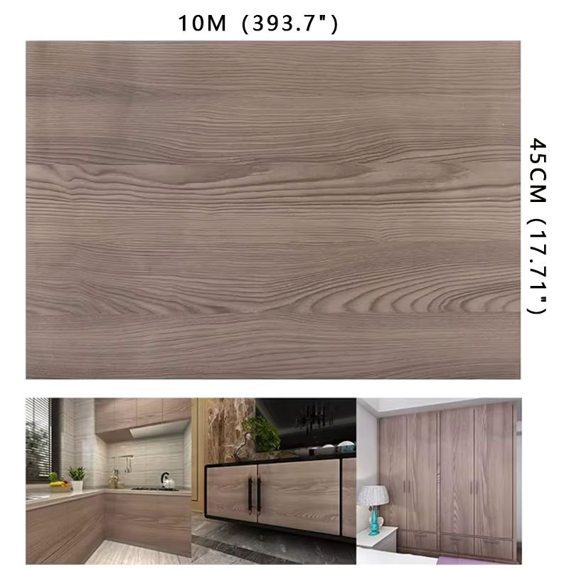 KALYNN selbstklebende Holzmaserung Tapete in Braun, 10 m x 45 cm - Bild 3