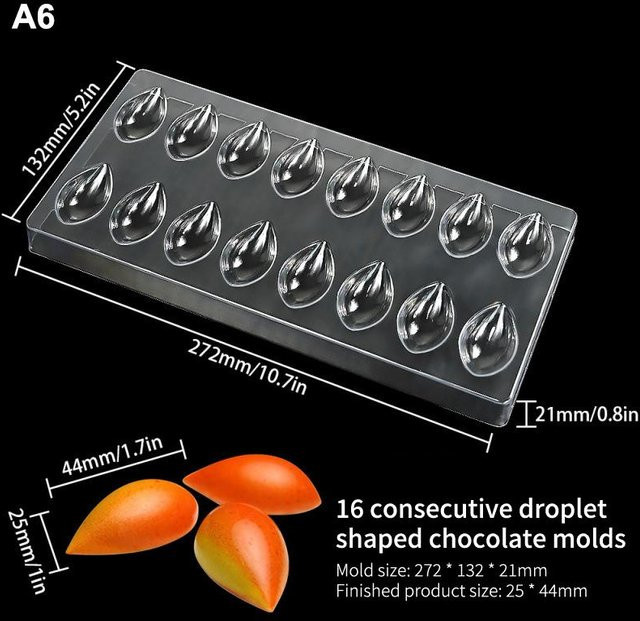 Yummys Runde Schokoladenform aus Polycarbonat in Transparent, Backutensil für hochwertige Schokoladen und Süßigkeiten, 1 Stück - Bild 1