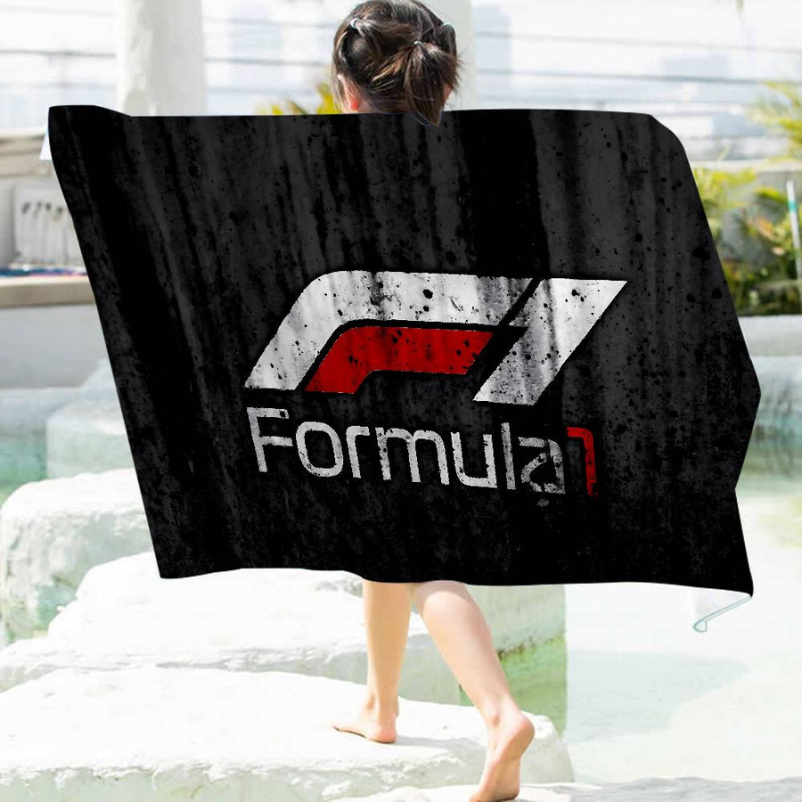 F-F1 Logo Mikrofaser Strandtuch, bedrucktes Saugfähiges Handtuch für Yoga, Schwimmen und Sport, Breite: 95 cm, Höhe: 135 cm - Bild 5