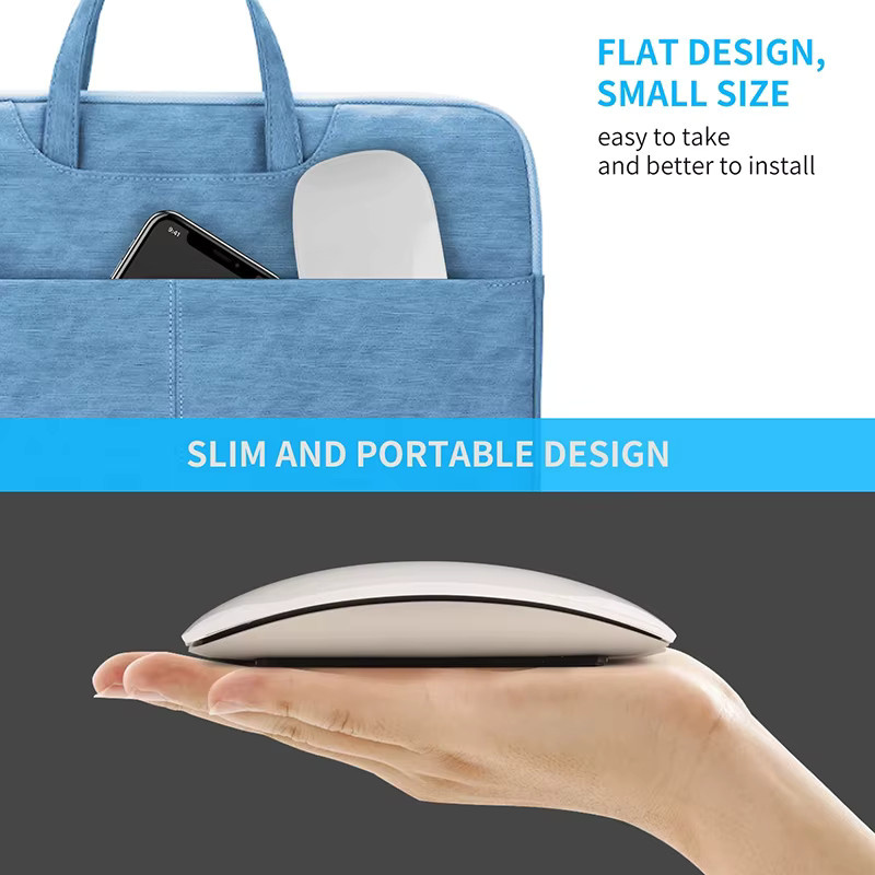 DIXSG Kabellose Dual-Modus Maus mit Bluetooth und Touch-Funktion, schlankes und ergonomisches Design, wiederaufladbar, Farbe: Weiß - Bild 5