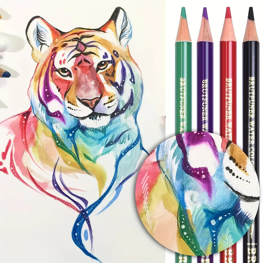 Brutfuner Wasserlösliche Buntstifte in Multicolor für Kunstzeichnungen - Bild 6