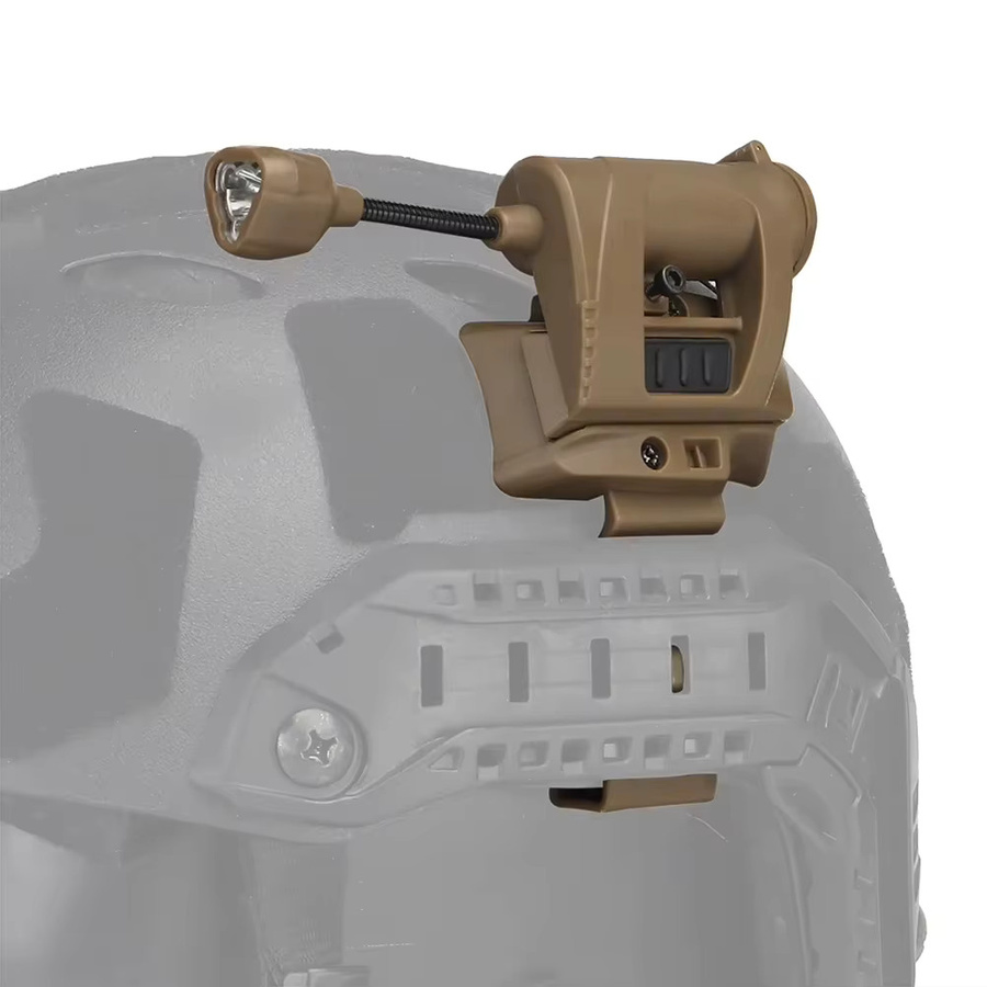 BOOIU Taktische LED Helm-Taschenlampe für Outdoor, Jagd und Radfahren in Schwarz mit 3 Modi - Bild 3