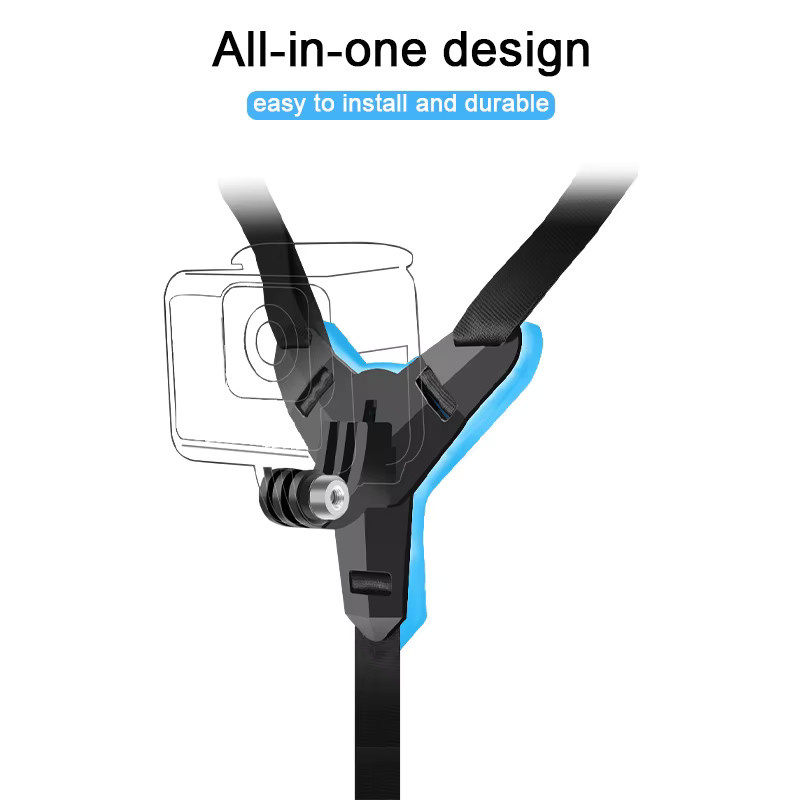 YUXI Motorrad Helm Kinn Halterung für GoPro Hero, DJI Osmo Action und Insta360 Action Kameras - Bild 2