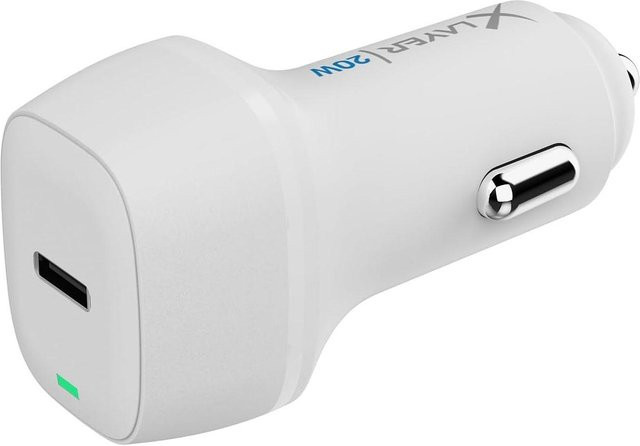 XLayer USB-C KFZ-Ladegerät mit Power Delivery 20W in Weiß - Bild 1