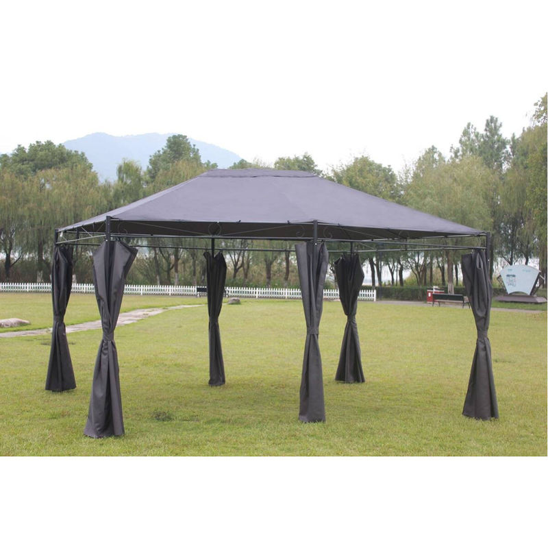 POCOline Pavillon Zeus aus Stahlrohr in Anthrazit, B/H/L: 400 x 270 x 300 cm - Bild 2