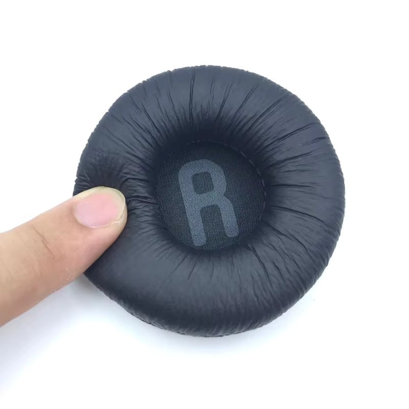 Ersatz Ohrpolster Set aus weichem Leder und Schaum für JBL 510BT, Tune 600, T450BT, T500BT und JR300BT, Farbe: Schwarz, Durchmesser: 70 mm - Bild 2