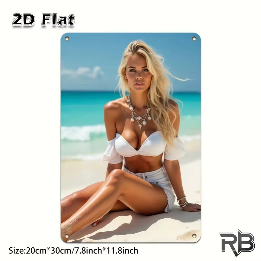 CIFBUY Bikini Leinwand Wandkunst als lustiges Weihnachtsdekor für deine Heimbar in Mehrfarbig - Bild 2
