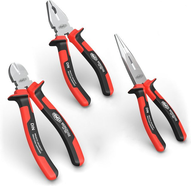 FAMEX 3957-3 Zangensatz, 3-teilig, rot - Bild 1