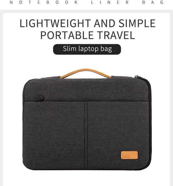 Stoßfeste Laptop-Hülle von deepartner für 14–15,6 Zoll Notebooks in Grau - Bild 1