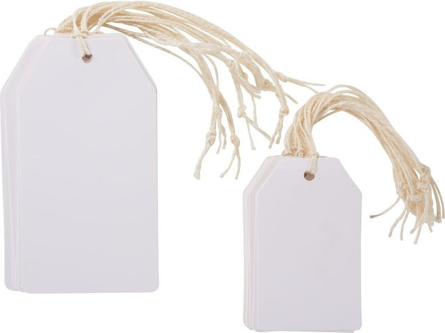 Papermania Geschenkanhänger aus weißem Kraftpapier mit Juteband für Hochzeiten und Weihnachten - Bild 1