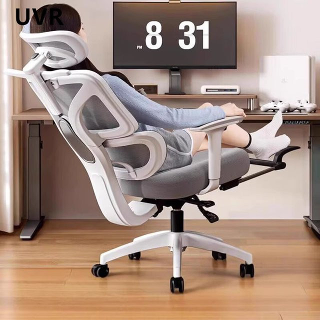 UVR Ergonomischer Bürostuhl mit atmungsaktivem Mesh und Kopfstütze in modernem Design - Bild 1