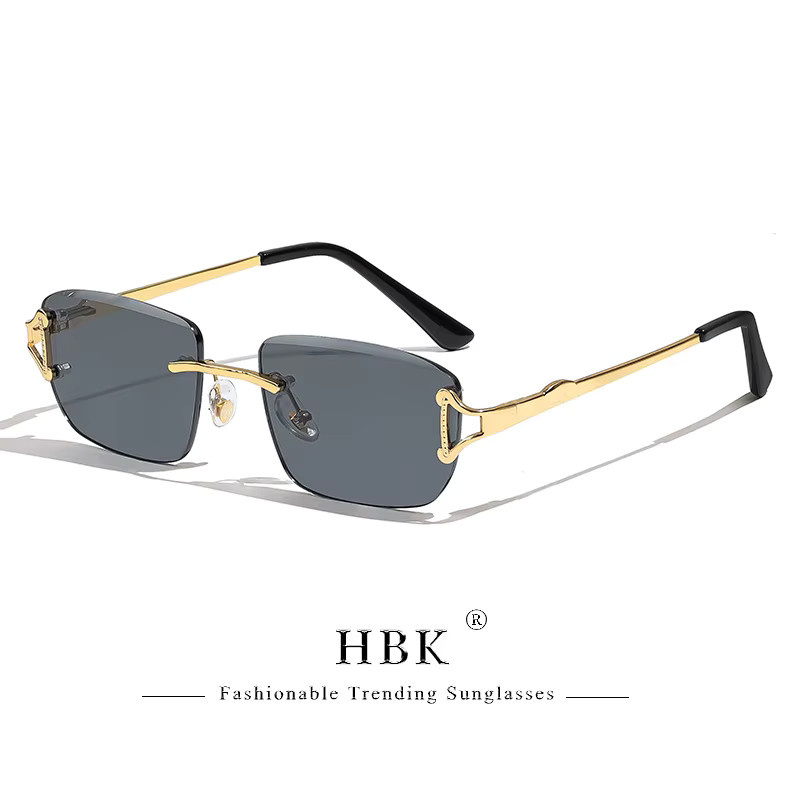 HBK Fashion Sonnenbrille Oval, randlos, Metall, Unisex - Bild 2