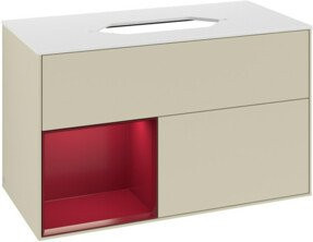 V&B Waschtischunterschrank Finion in Grau Lack, Breite: 100 cm, Tiefe: 60,3 cm - Bild 1