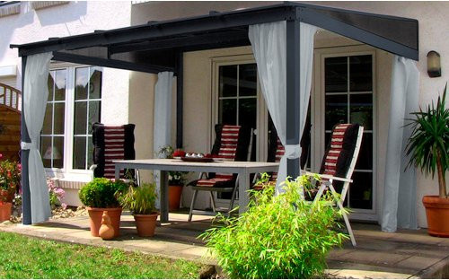Leco Terrassenüberdachung Melanie mit Seitenteilen aus Anthrazit, B: 400 cm, T: 300 cm, H: 266 cm - Bild 6