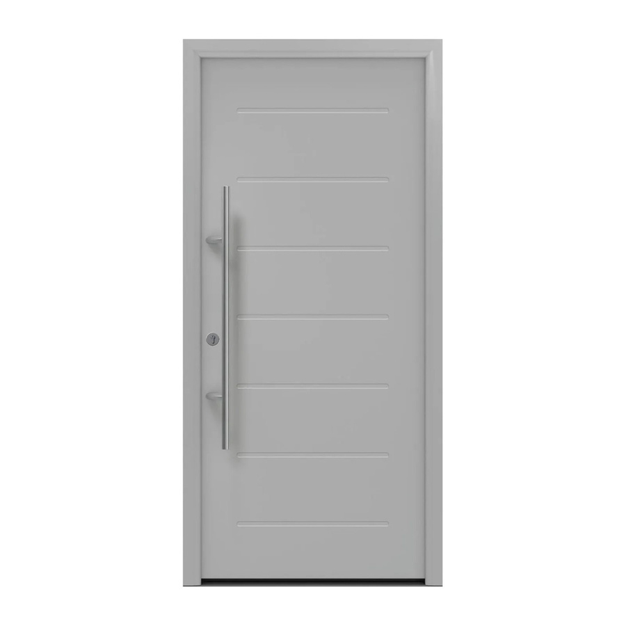 EcoStar Haustür Isopro Secur IPS 015 Weißaluminium B: 110 cm, H: 210 cm, DIN L - Bild 2
