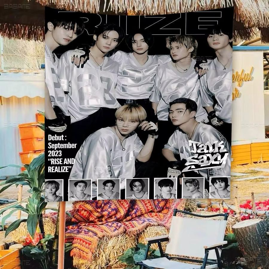 Kpop Band R-RiizeS Cartoon Flagge Wandbehang Multicolor für dein Zimmer und Home Decor - Bild 2