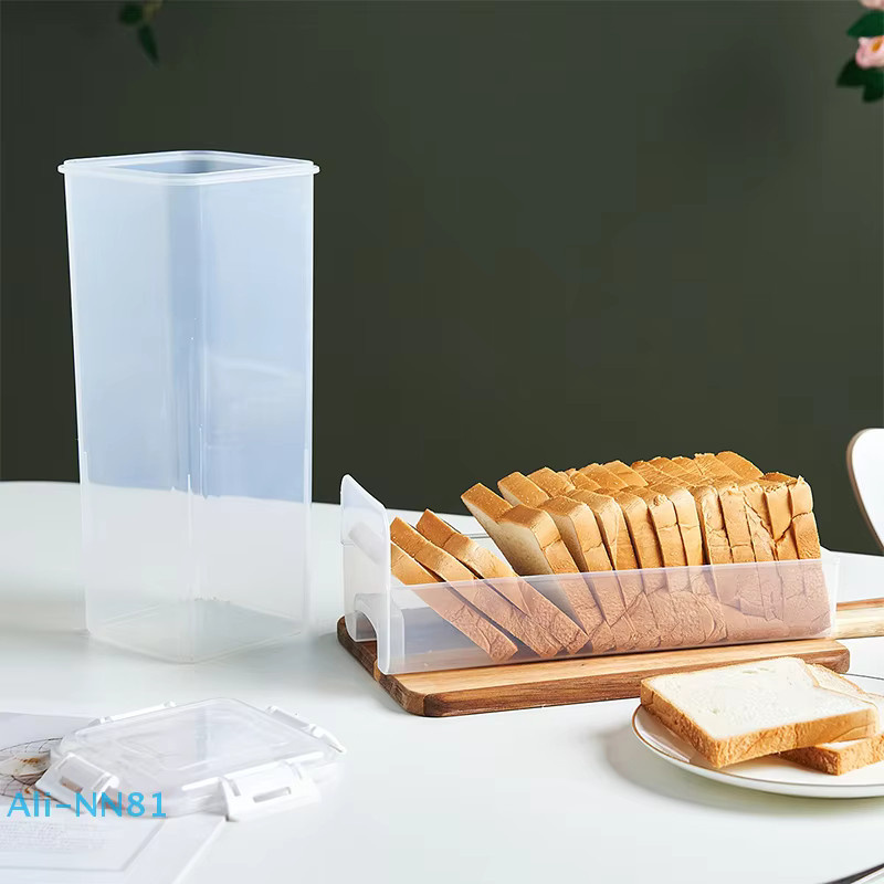 Luftdichter Brotbehälter aus Kunststoff in Transparent, ideal als Brotkasten und Sandwich-Aufbewahrung für deine Küche - Bild 2