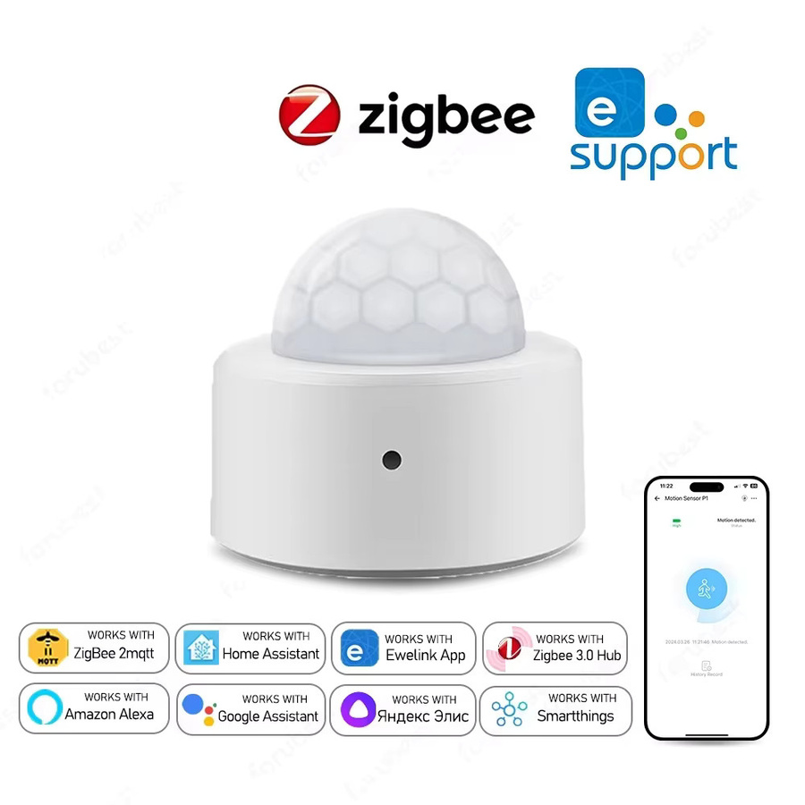 Ewelink Zigbee PIR-Bewegungssensor in Weiß für deine Heimsicherheit mit Infrarot-Erkennung und App-Benachrichtigung - Bild 2