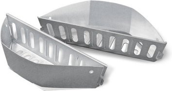 Weber Holzkohlekörbe Set aus Aluminium, 2 Stück, silberfarben - Bild 1